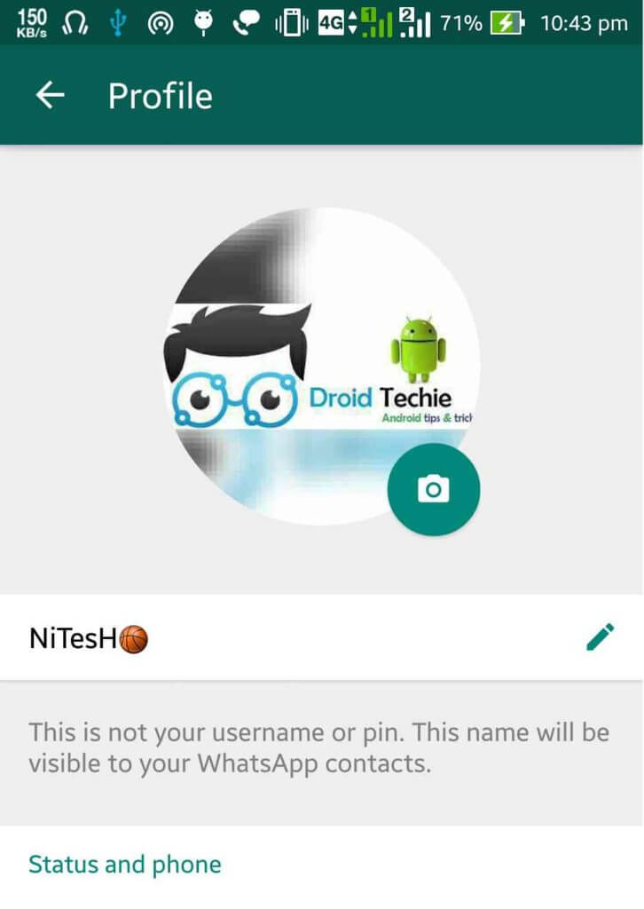 Set Full WhatsApp Profile Pic without Cropping DroidTechie