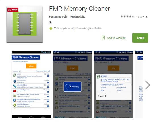 FMR Memory Boost Android Ram