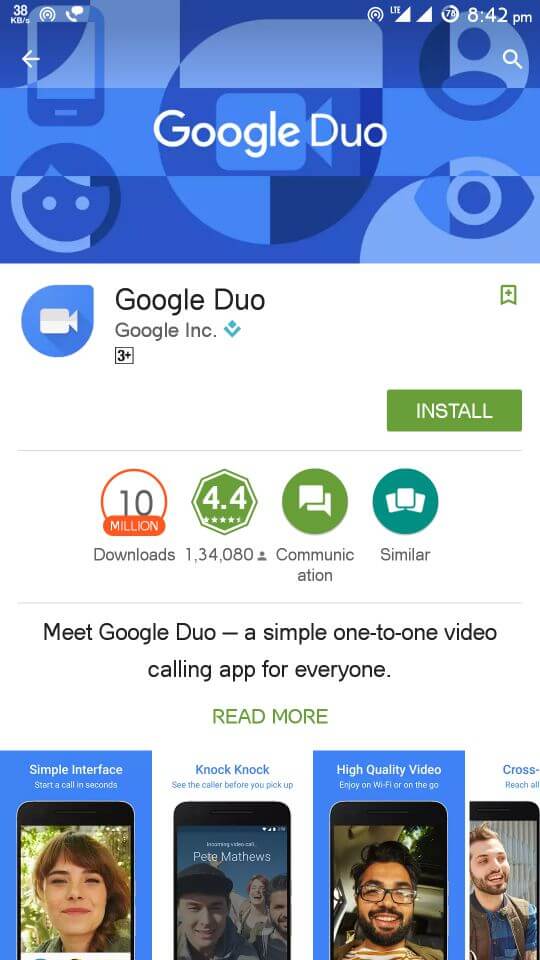 duo video call app install