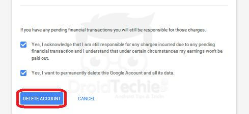 Permanently Delete Gmail Account