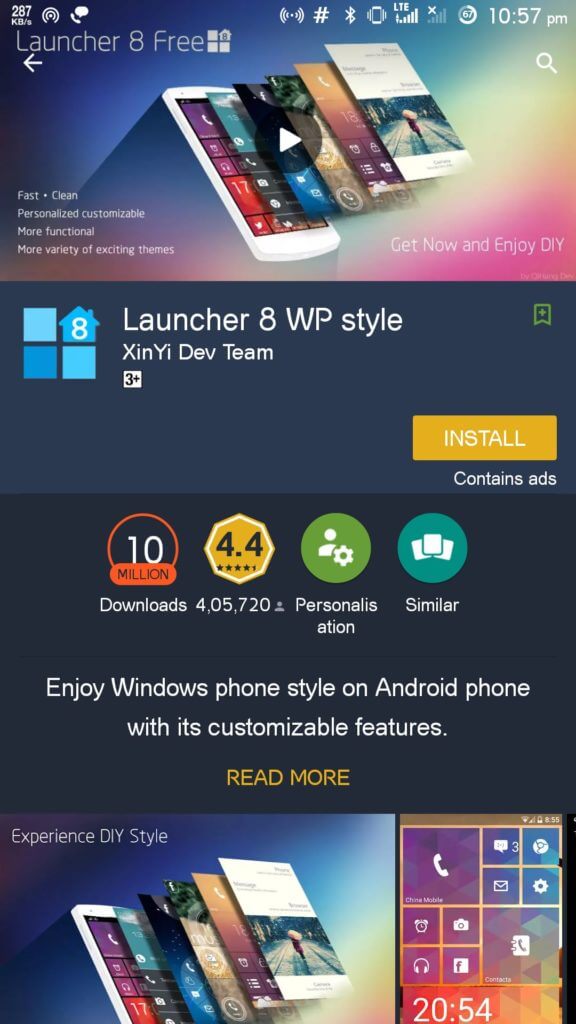Launcher 8 WP style 