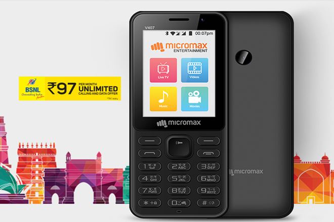 Micromax Bharat-1 Feature Phone With 4g VoLTE Support Launched for Rs.2,200