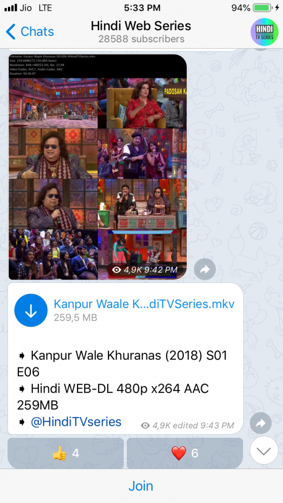 How to join popular web series Hindi Telegram groups.