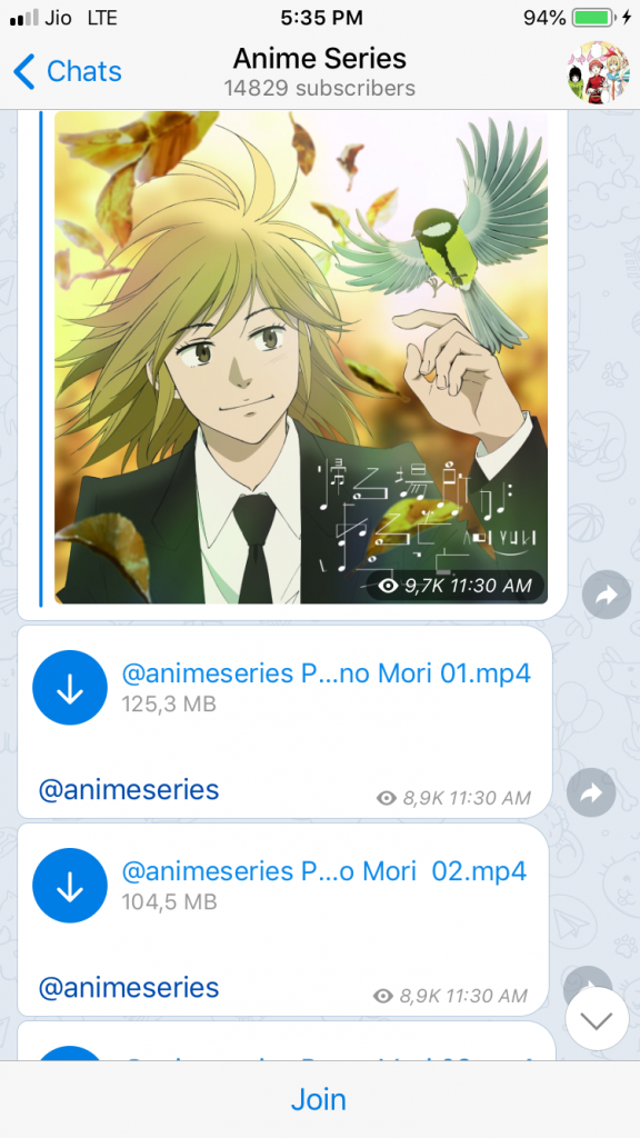 How to join popular web series Anime Telegram groups.